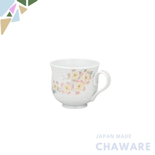 Kutani Porcelain Iwataya "Kutani-Yaki" Mug with Japanese Cherry Blossom Design, Daishi Kiln K8-886chaware
