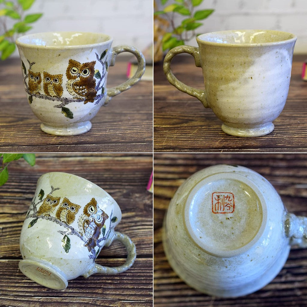 【made in japan】
Waza no Kura Stylish "Red Birthday" Mug - High-Quality Kutani Ceramics with Owl Design, Elegant Tableware, Premium Japanese Brand for Special Celebrations.