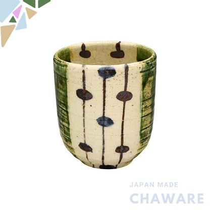 【made in japan】
Mino Ware "Nakagaki Renji" Oribe Sudare Tea Cup, Approximately 8cm Diameter & 9cm Height, Capacity 260ml
