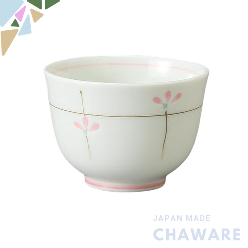 【made in japan】
Ale-net Pink Young Sprout Tea Cup, 160cc, 8x5.8cm, Sencha Bowl, Dishwasher & Microwave Safe, Mino Ware, 