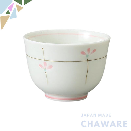 【made in japan】
Ale-net Pink Young Sprout Tea Cup, 160cc, 8x5.8cm, Sencha Bowl, Dishwasher & Microwave Safe, Mino Ware, 