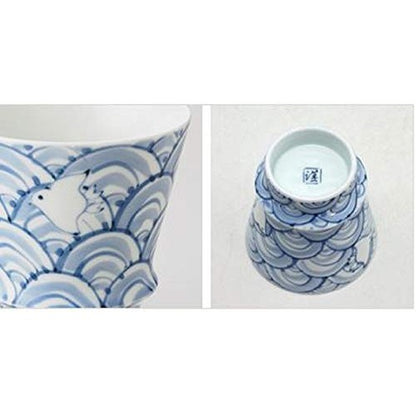 [Made in Japan] Arita Ware "Ultimate Shochu Glass" Waves and Seagulls Tumbler, approx. 280ml Capacity, Ceramic, Microwave and Dishwasher Safe, Made in Japan, Product Code 98844