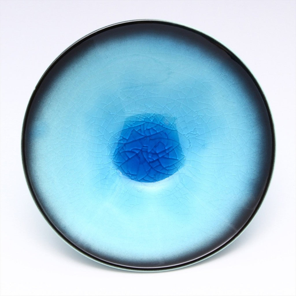 【made in japan】
Mino Ware Higashiyama Kiln "Turquoise Blue" Round Shallow Bowl, Dish, 14cm Diameter, Made in Japan, 551-0056. Perfect for serving, elegant design, and adds a touch of tradition to your tableware collection.