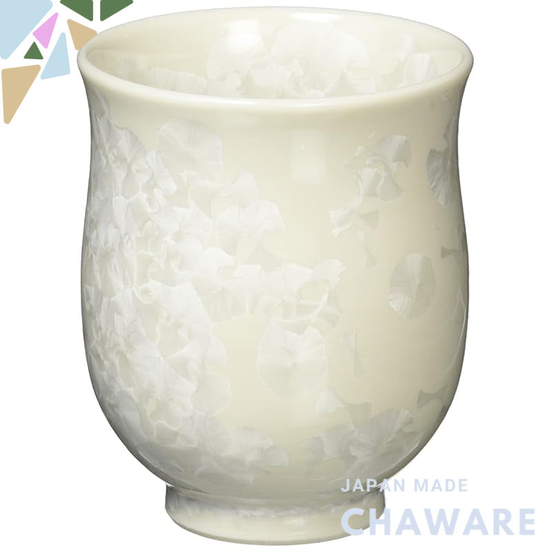 【made in japan】
Kyo-Yaki Shimizu-Yaki Ceramic Tea Cup Small Flower Crystal (White) - Toua Model 169-02. Perfect for tea 