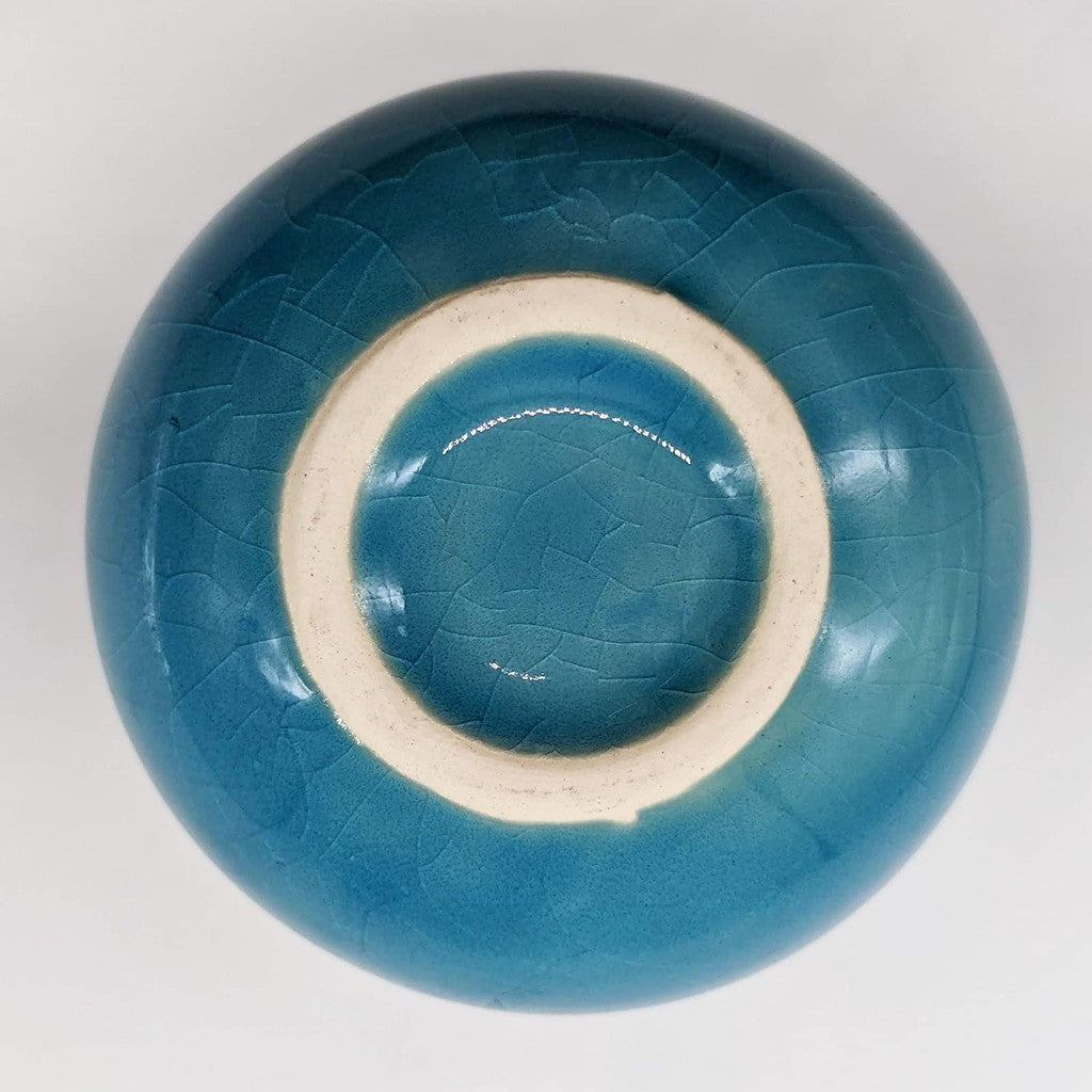 【made in japan】
Mino Yaki Higashiyama Kiln "Turquoise Blue" Mini Vase - Japanese Ceramics Flower Vase for Single Stem Arrangement, 9cm Tall, Made in Japan, 551-0069