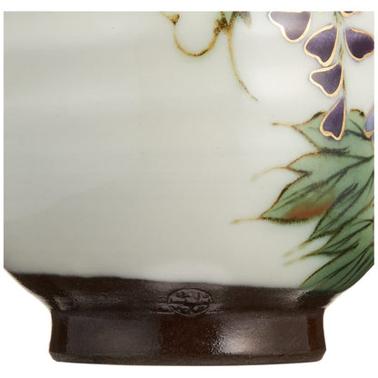 【made in japan】
Aito Kyoyaki Kiyomizu Ware Ceramic Tea Cup Large - White Glaze with Purple Flower Design KTA576-01, Perfect for Enjoying Tea.