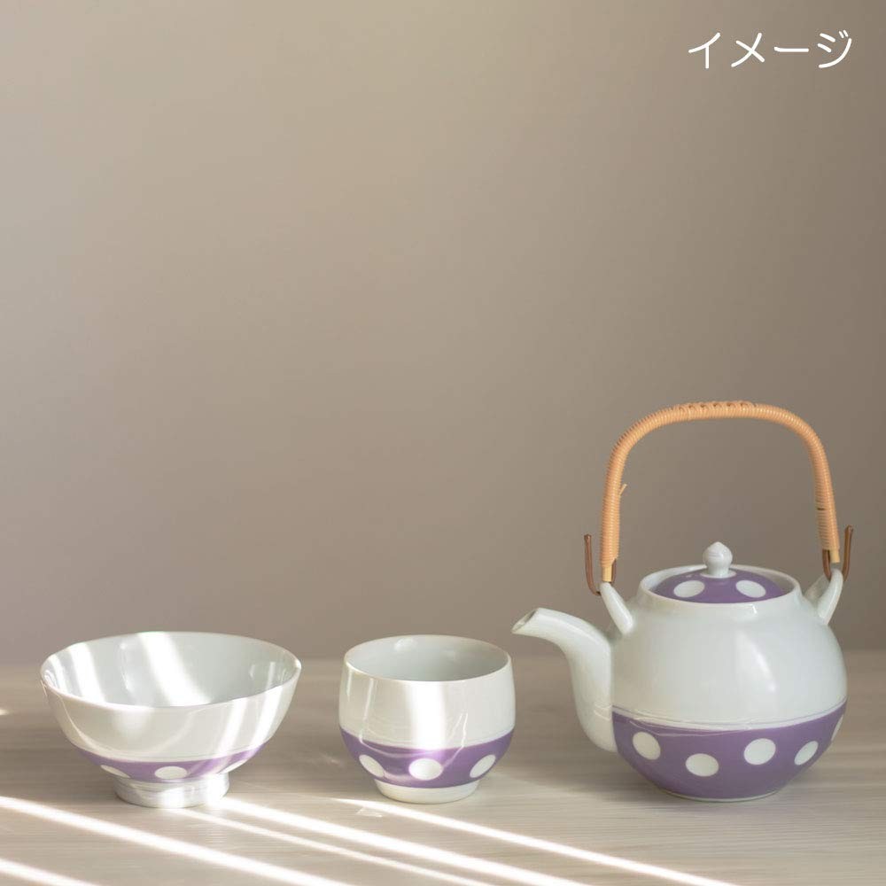 【made in japan】
Yoshida Yaki Fukuzen Kiln Gyokusen Tea Cup, Polka Dot Design, Purple, Size 8x6cm, Capacity 140ml, Microwave and Dishwasher Safe, Made in Japan, Product Code 03973