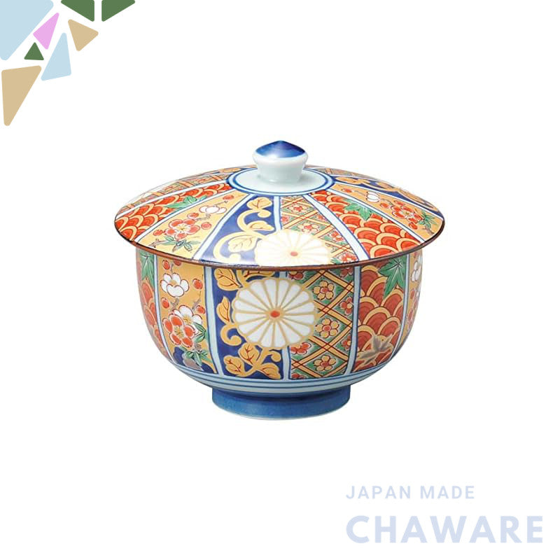 【made in japan】
Setomono Honpo Gold Leaf Arita Ware Covered Cup (Imari Style) [10×8.5cm] – Elegant Japanese Ceramic for 