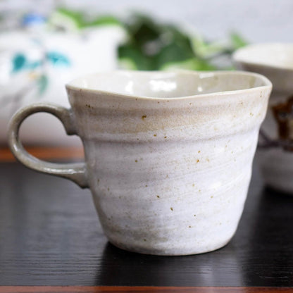 Stylish Japanese Kutani-Yaki Owl Ceramic Mug Set - Premium Quality Pair from Waza no Kura, Elegant Tableware, Made in Japan.