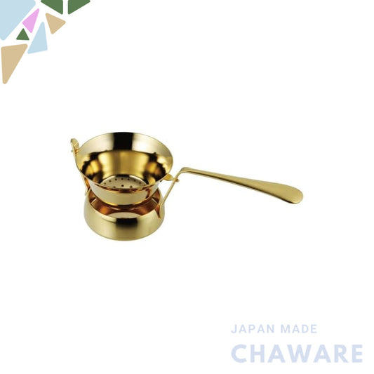 【made in japan】
Casual Product Old English Tea Strainer in Gold - Model 510687, Perfect for Elegant Tea Brewing with Vin