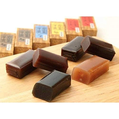Kaisendo Iwaya Mini Yokan Assortment - 12 Pack of Traditional Japanese Sweet Bean Jelly, Featuring 4 Flavors (Kuro-Neri, Walnut, Hon-Neri, Sesame), Perfectly Gift-Wrapped.chaware