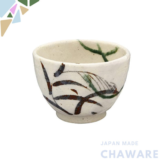 【made in japan】
Mino Ware Nakagaki Renji Small Bowl, Dish, Teacup, and Cup Set - Shino Oribe Grass Pattern 043-0044, Per