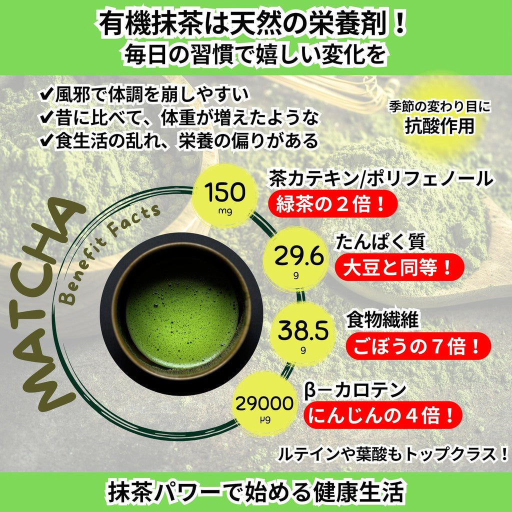 Premium Matcha Green Tea Powder 30g - 100% Organic Uji Kyoto, Japan, JAS Certified, Additive-Free, Ideal for Matcha Latte and Ceremonial Use, Deep Green Color. Perfect for Tea Lovers.chaware