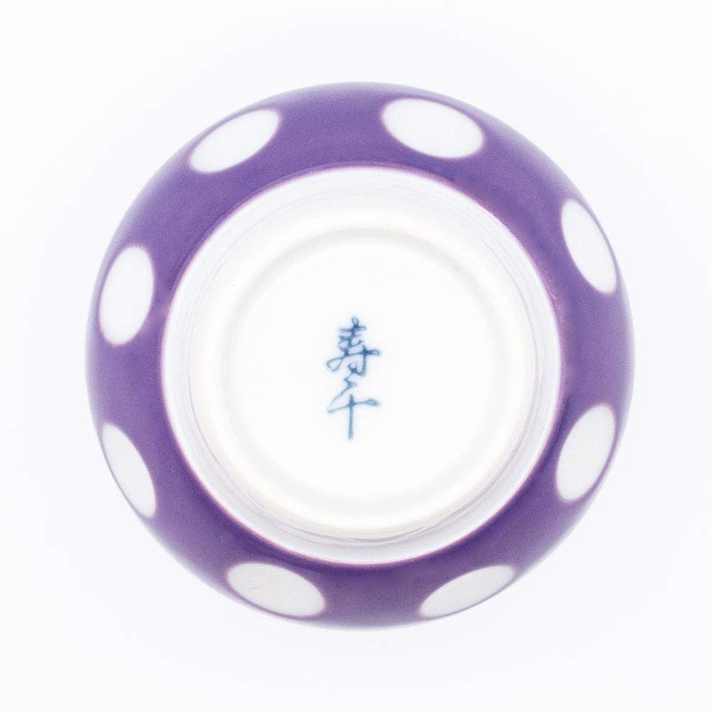 【made in japan】
Yoshida Yaki Fukuzen Kiln Gyokusen Tea Cup, Polka Dot Design, Purple, Size 8x6cm, Capacity 140ml, Microwave and Dishwasher Safe, Made in Japan, Product Code 03973
