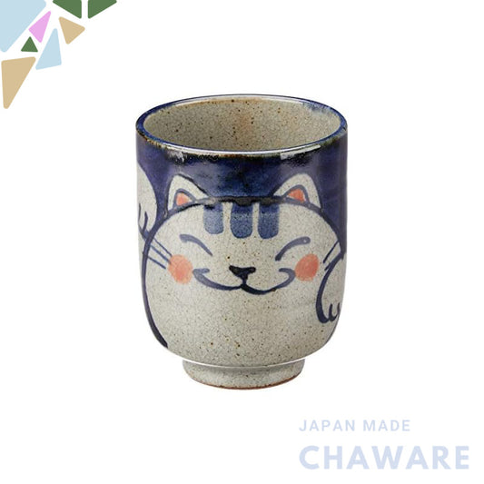 【made in japan】
Hasami Porcelain Cat Hand-Painted Tea Cup (Large, Blue) - Made in Japan, Perfect for Tea and Coffee Love