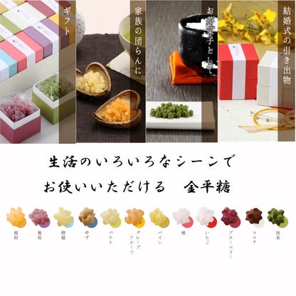 Iroha Traditional Japanese Candy: Assorted Konpeito Set (4 Flavors)chaware
