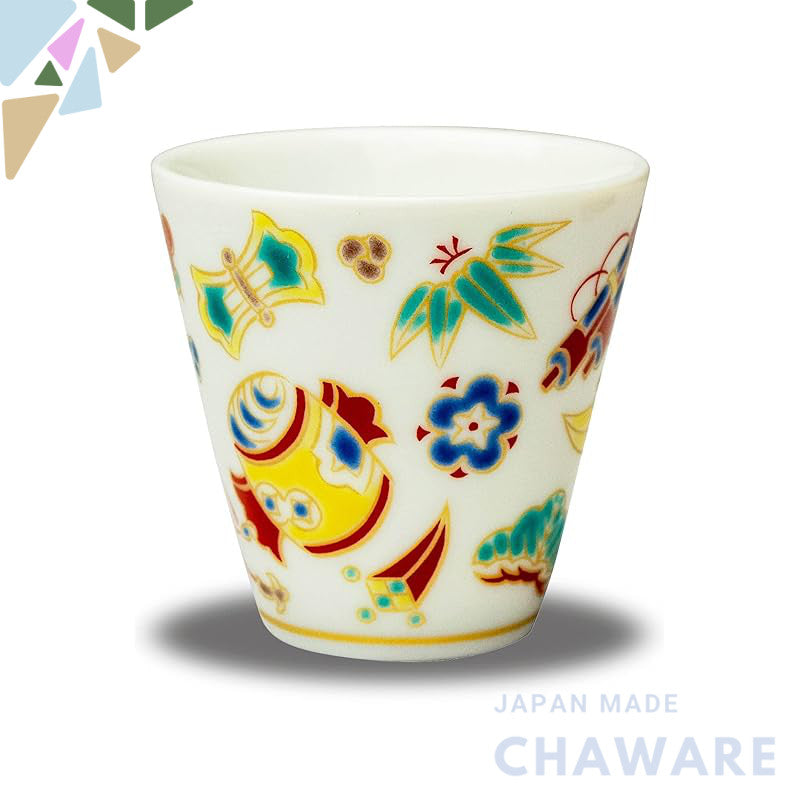Waza no Kura Lucky Sake Cup - Kutani Ware, Traditional Japanese Sake Server, Tokkuri Style, Handmade Ceramic, Fortune De
