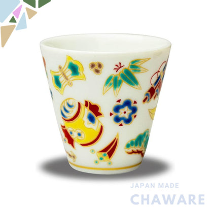 Waza no Kura Lucky Sake Cup - Kutani Ware, Traditional Japanese Sake Server, Tokkuri Style, Handmade Ceramic, Fortune De