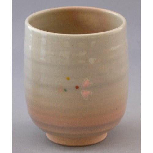 【made in japan】
Kyoto Ware Kiyomizu-yaki Sekito-bo Small Tea Cup, Porcelain with Cherry Blossom Design, Powdered Glaze A12-9
