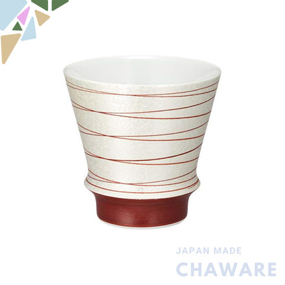 【made in japan】
Arita Yaki "Supreme Shochu Glass" Tumbler, 280ml Capacity, Red "Kotobuki" Design for Kanreki Celebration
