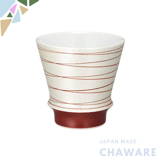 【made in japan】
Arita Yaki "Supreme Shochu Glass" Tumbler, 280ml Capacity, Red "Kotobuki" Design for Kanreki Celebration