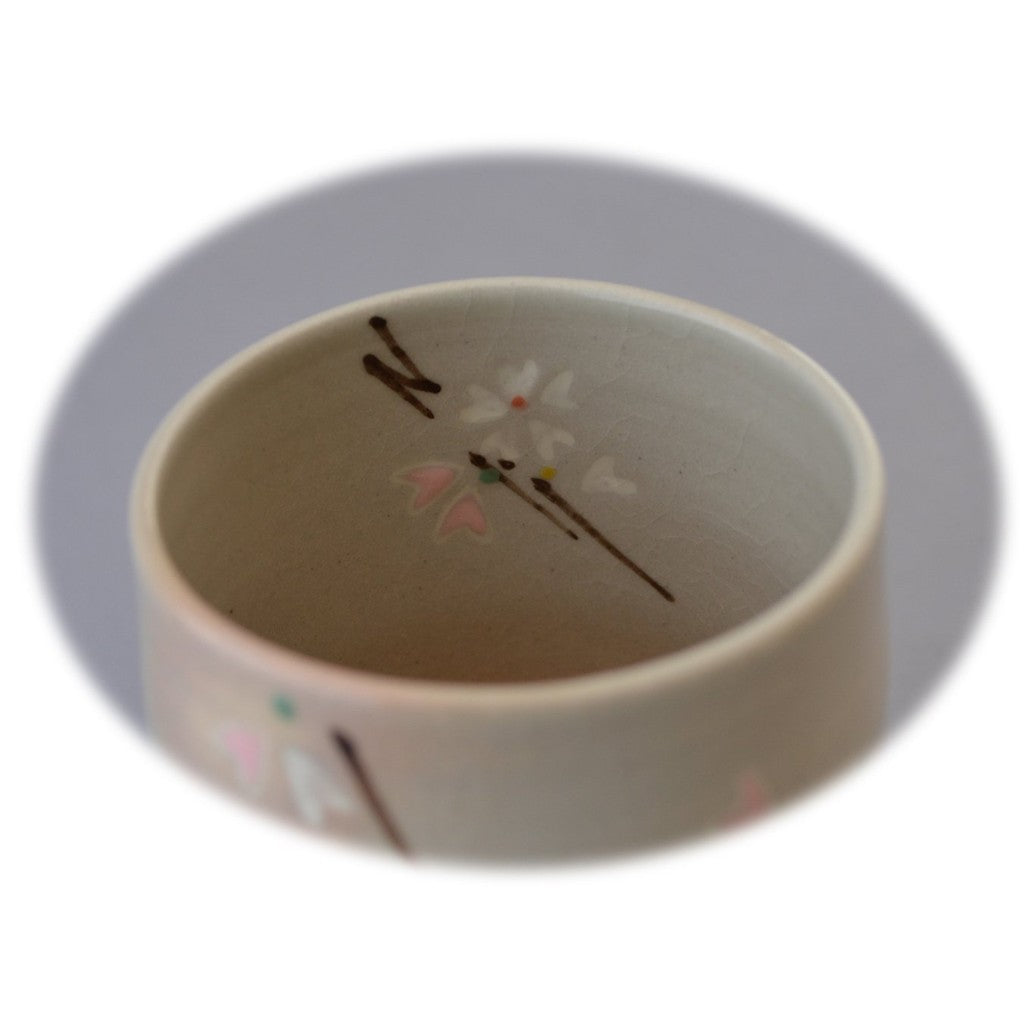 【made in japan】
Kyoto Ceramics Kiyomizu Ware Sekitohbo Large Tea Cup, White Glaze with Cherry Blossom Design, Model A12-9. Perfect for tea lovers and collectors!