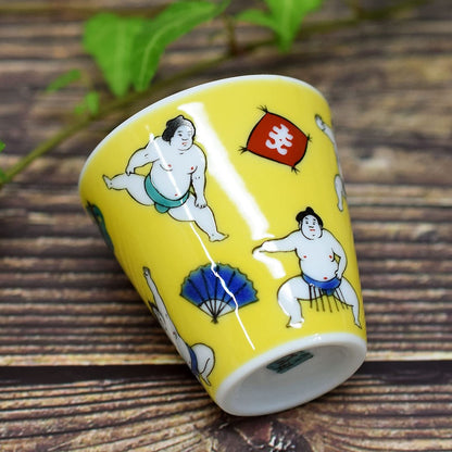 【made in japan】
Waza no Kura Lucky Sake Cup, Kutani Ware Sake Set, Sumo Wrestler Design, Ceramic Tableware, Japanese Teacup, Authentic Japanese Craftsmanship, Collectible Sake Glass, Ideal for Traditional Cuisine.