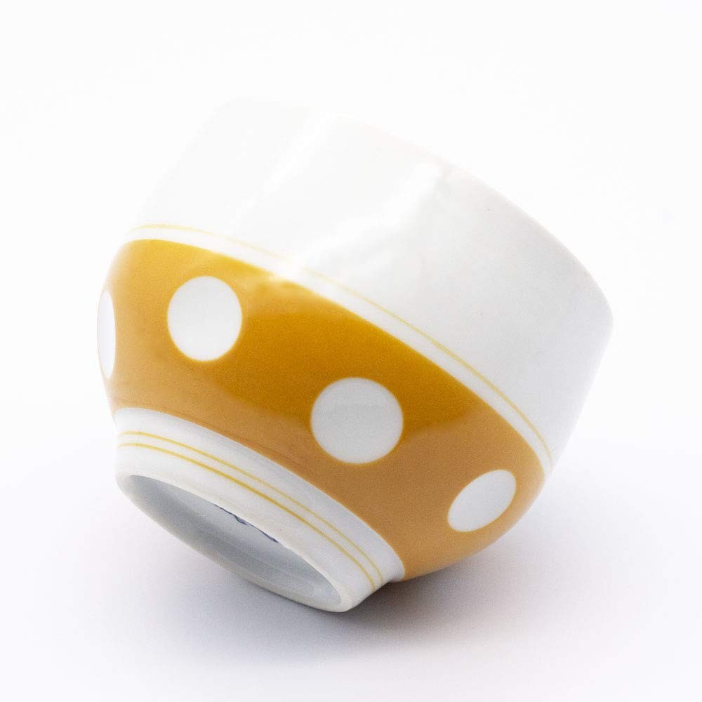 【made in japan】
Yoshida Yaki Fuku Sen Kiln Gyokusen Tea Cup, Polka Dot Design in Orange, 8x6cm, Capacity 140ml, Microwave and Dishwasher Safe, Made in Japan, Model 03972.