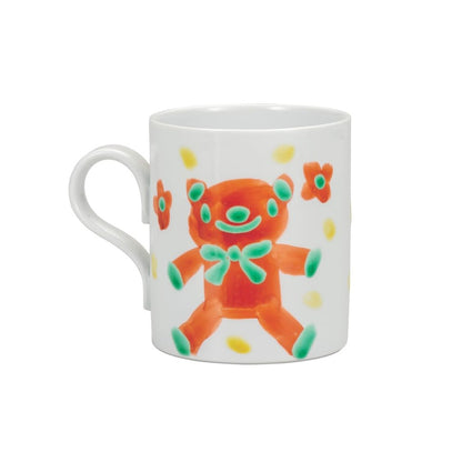 Kutani Ceramic Iwataya Bear Design Mug by Naomi Murata - K8-878, Perfect for Coffee or Tea Lovers and Collectors