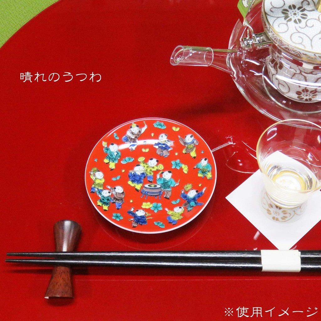 【made in japan】
"Waza no Kura Stylish Kutaniyaki Mamezara Decorative Small Plates, Wooden Rice Design, Ceramic Tableware, Brand Japanese Tableware"