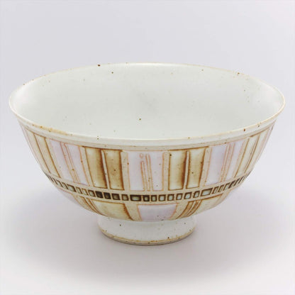 【made in japan】Hasami Porcelain Rice Bowl Small - Tile Art Design in Red, Perfect for Traditional Japanese Dining and Table Decoration, Ideal Gift for Home and Kitchen Enthusiasts.