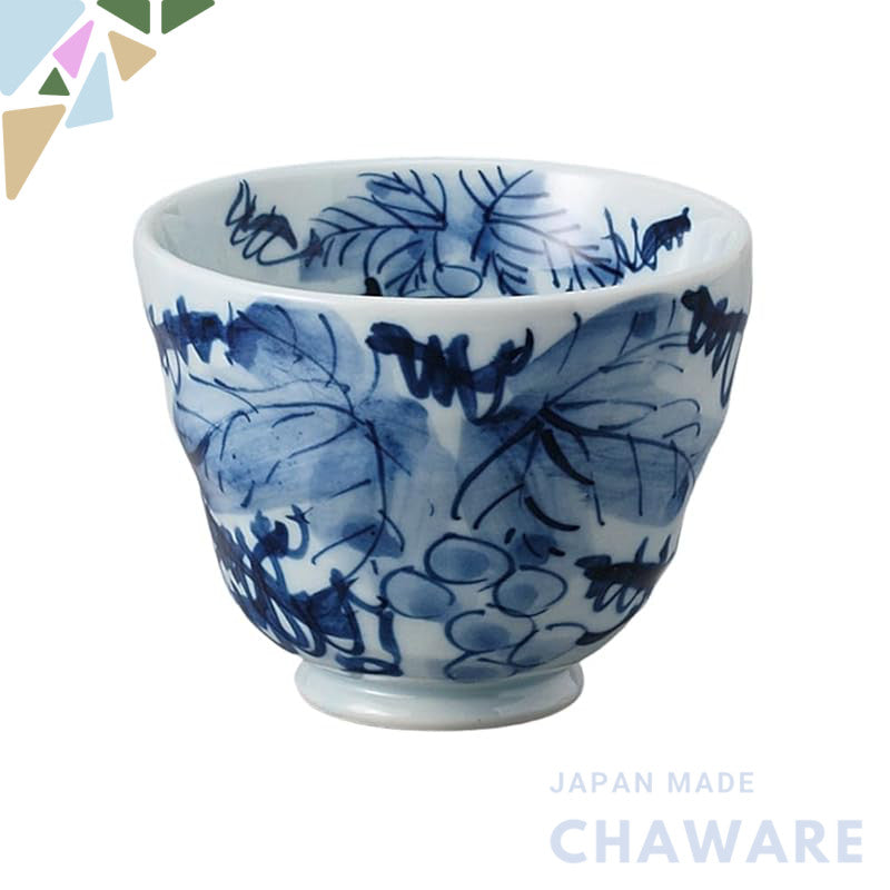 【made in japan】
Ale-net Japanese Tea Bowl 9.7x8cm 270cc Celadon Grape Design Matcha Bowl Cafe Bowl Mino Ware Made in Jap