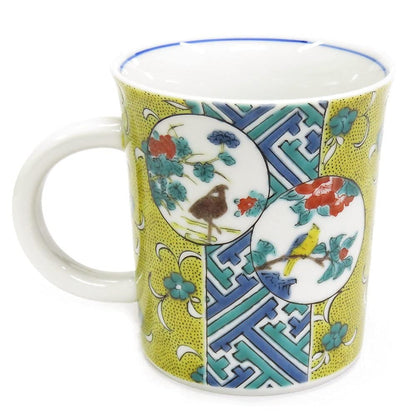 Waza no Kura Stylish Kutani Ware Mug Cup - Yoshidaya Marumon Design, Elegant Ceramic Tableware, High-Quality Japanese Craftsmanship, Perfect for Home and Gifts. Teacup