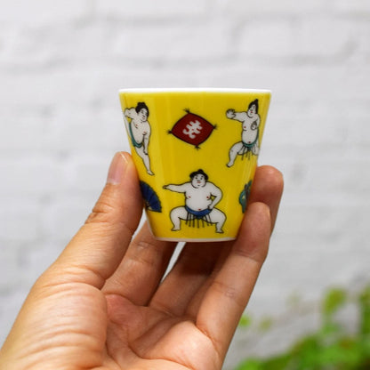 【made in japan】
Waza no Kura Lucky Sake Cup, Kutani Ware Sake Set, Sumo Wrestler Design, Ceramic Tableware, Japanese Teacup, Authentic Japanese Craftsmanship, Collectible Sake Glass, Ideal for Traditional Cuisine.