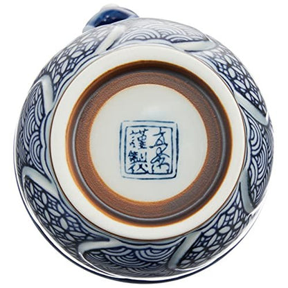 【made in japan】Hama Ceramic Hasami Yaki Takayama Pottery Large Blue Tea Cup with Traditional Pattern 211171 – Perfect for tea lovers and collectors.