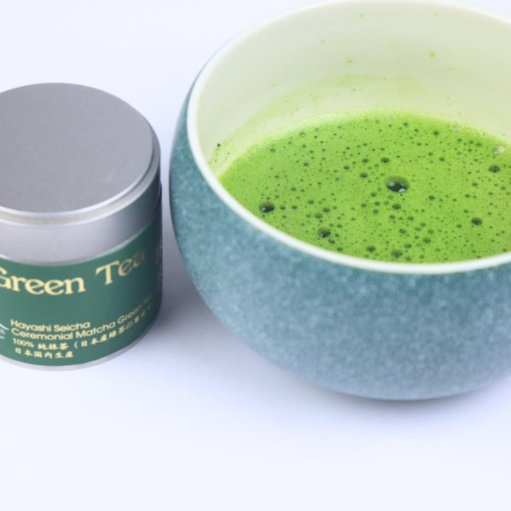 HAYASHI Tea Shizuoka Ceremonial Matcha Kuon 100% Japanese Premium Matcha for Traditional Tea Ceremony, 30g Can