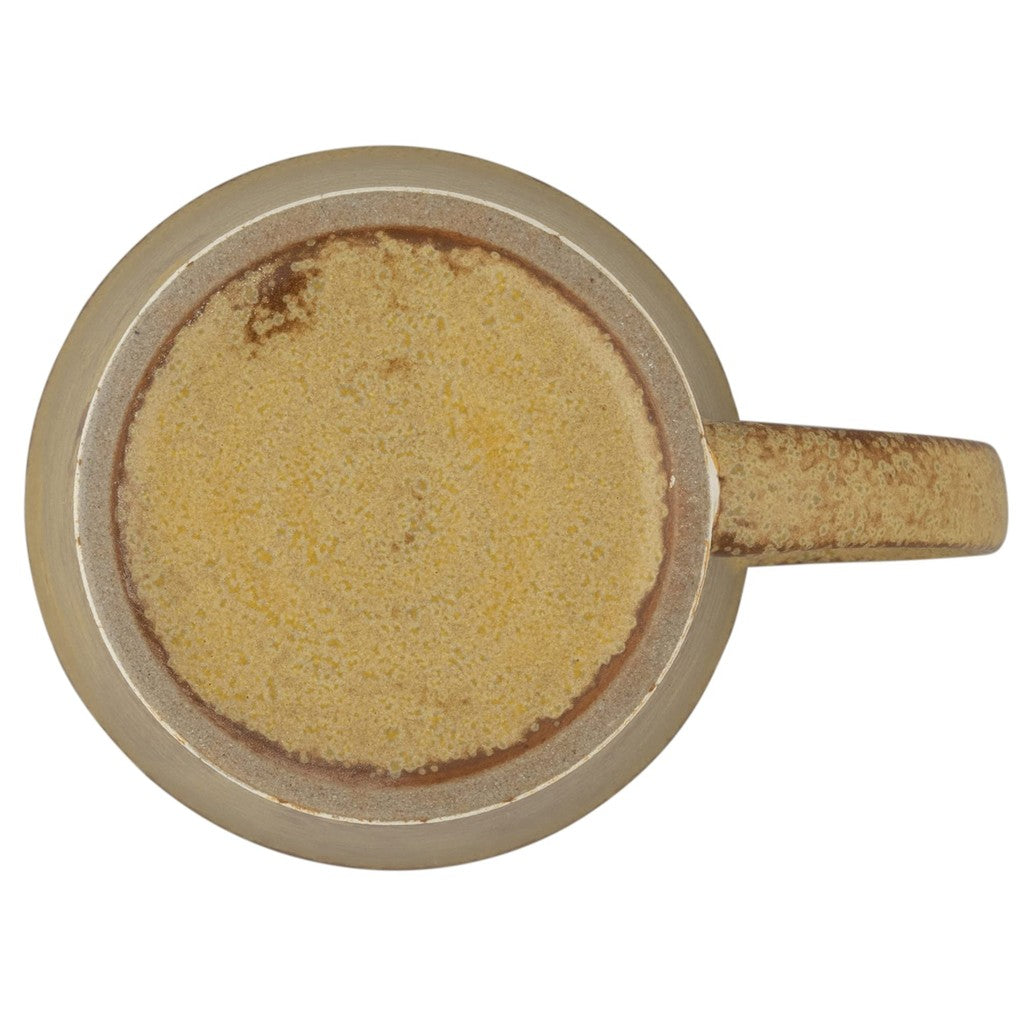 【made in japan】Mino Ware Mug, Approximately 9cm, Karatsu Carving, 10 Grass Pattern, Yellow Color, Made in Japan, Item No. 132-1617 - Perfect for Your Daily Coffee or Tea Enjoyment!