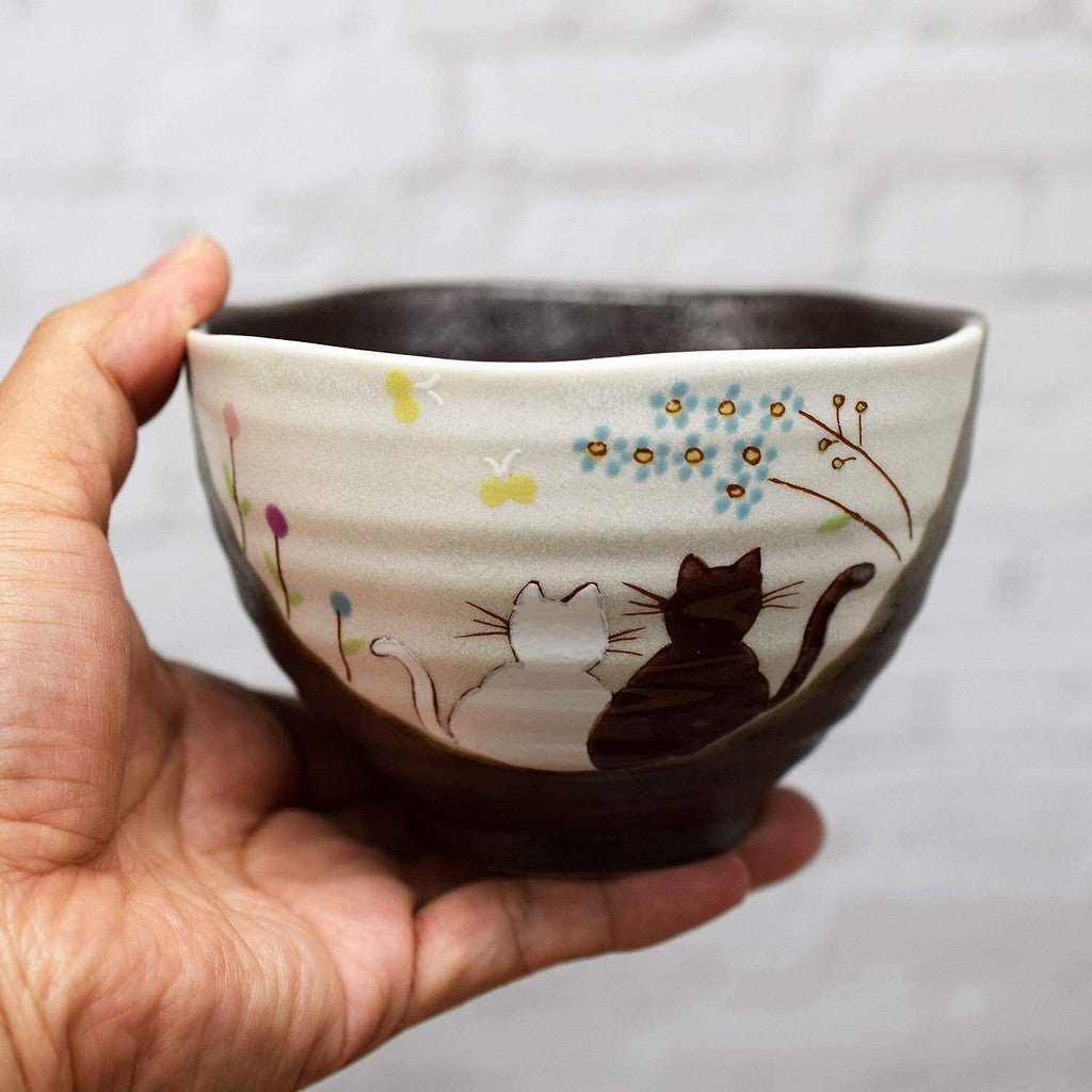 [made in Japan] Kutani Porcelain Small Rice Bowl "Hidamari" - Japanese Ceramic Tableware, Authentic Japanese-Made Donburi Dish, for Serving Delicious Meals