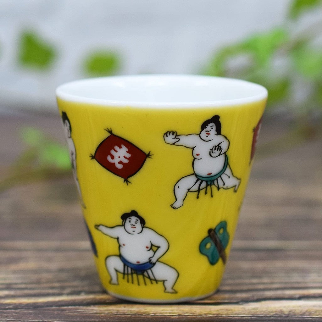【made in japan】
Waza no Kura Lucky Sake Cup, Kutani Ware Sake Set, Sumo Wrestler Design, Ceramic Tableware, Japanese Teacup, Authentic Japanese Craftsmanship, Collectible Sake Glass, Ideal for Traditional Cuisine.