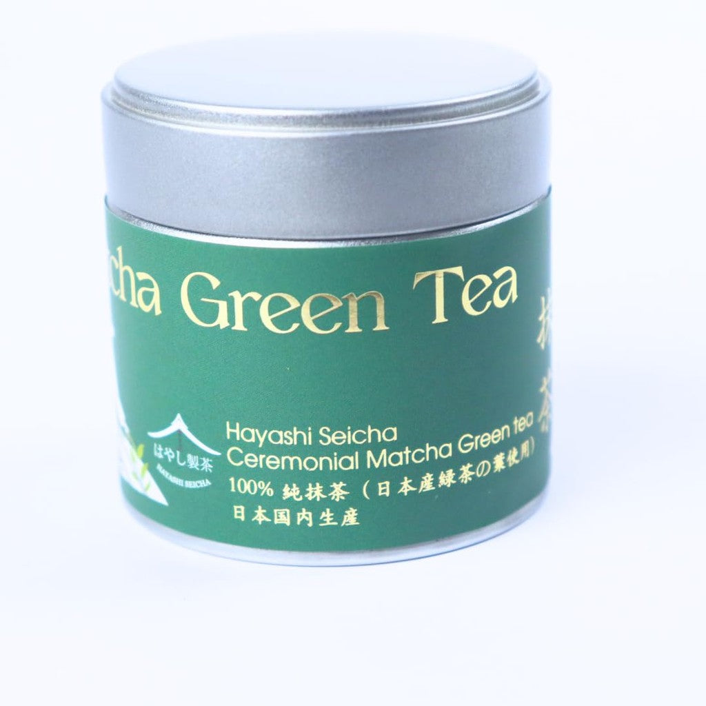 HAYASHI Tea Shizuoka Ceremonial Matcha Kuon 100% Japanese Premium Matcha for Traditional Tea Ceremony, 30g Can