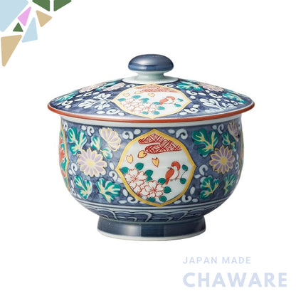 【made in japan】
Ale-net Porcelain Tea Cup and Sencha Bowl Set with Lid, Traditional Imari Design, Dishwasher and Microwa
