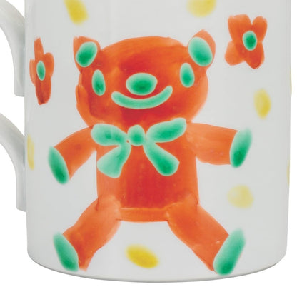 Kutani Ceramic Iwataya Bear Design Mug by Naomi Murata - K8-878, Perfect for Coffee or Tea Lovers and Collectors