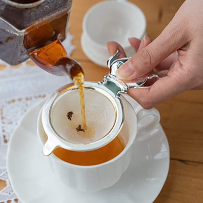 【made in japan】
Silver Tea Time Tea Strainer Set - Perfect for Brewing and Enjoying Your Favorite Teas, Model 018237