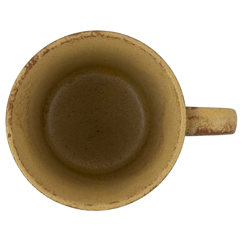 【made in japan】Mino Ware Mug, Approximately 9cm, Karatsu Carving, 10 Grass Pattern, Yellow Color, Made in Japan, Item No. 132-1617 - Perfect for Your Daily Coffee or Tea Enjoyment!