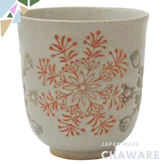 【made in japan】
Hasami Porcelain Kunzan Teacup in Red with Wavy Petal Design - Ideal for Tea Lovers and Traditional Japa