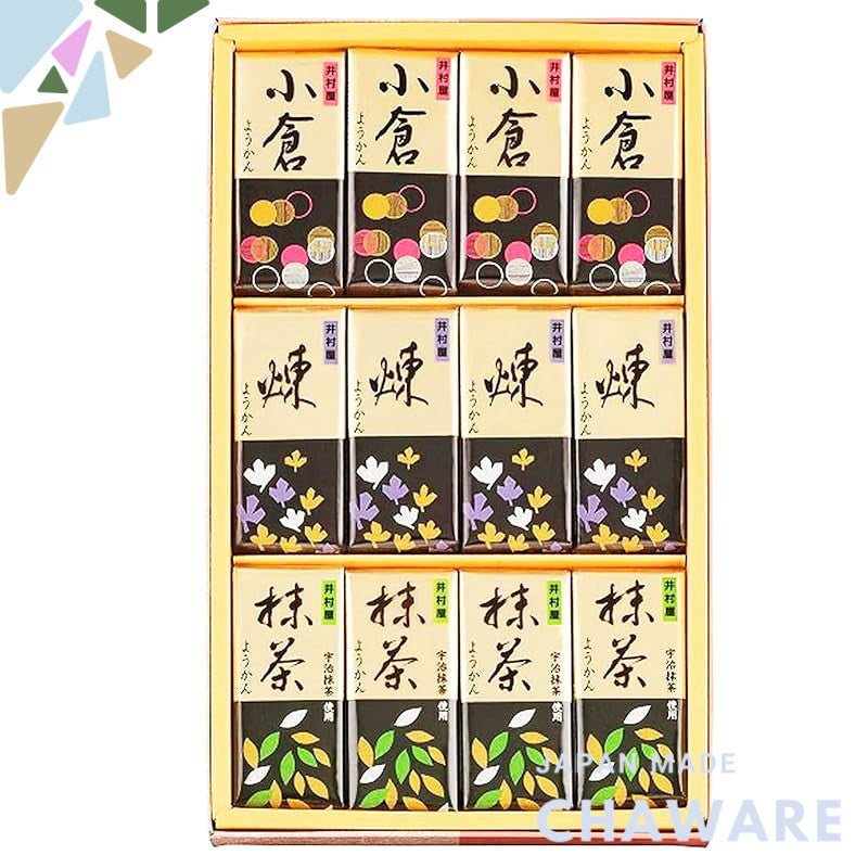 Imuraya Mini Yokan MT-B - Pack of 12 Traditional Japanese Sweet Treats, Soft and Delicious Red Bean Jelly Snack, Perfect