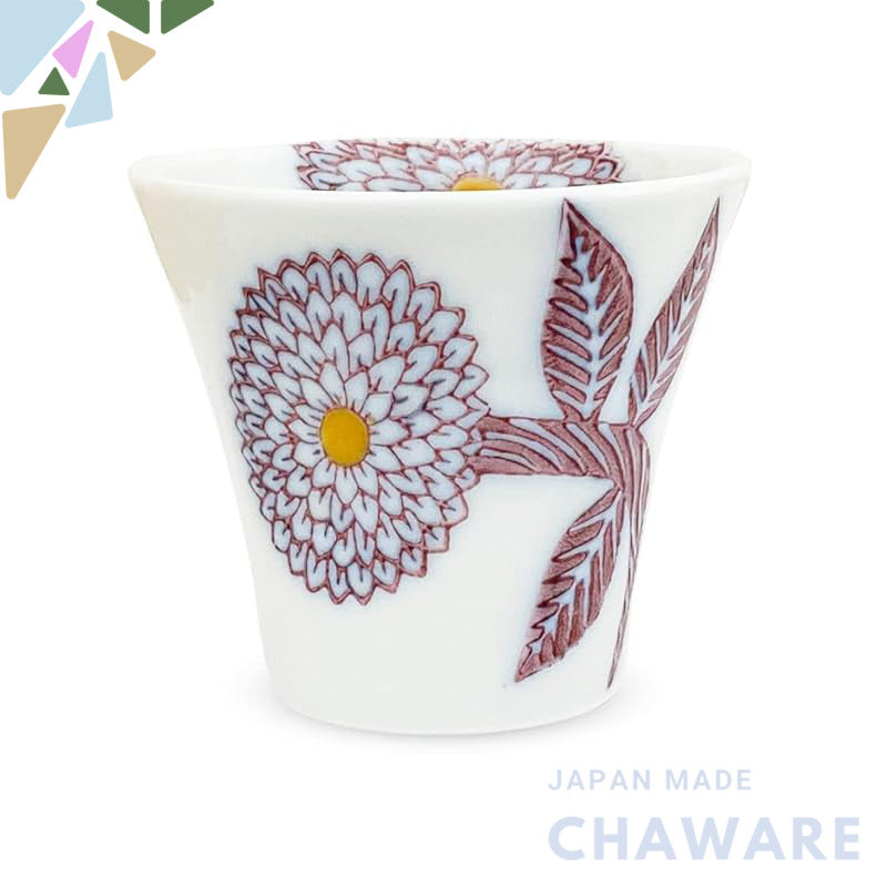 【made in japan】
J-Kitchens Kunzan Kiln Cup (Teacup) Hasami Ware, Made in Japan, 130cc, Purple Dahlia S size, Elegant Jap