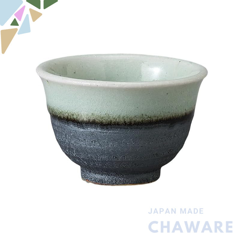 【made in japan】
Ale-net Japanese Tea Bowl Set, 8.7×5.8cm, Iron Sand Green Crackle, Microwave Safe, Mino Ware, Made in Ja