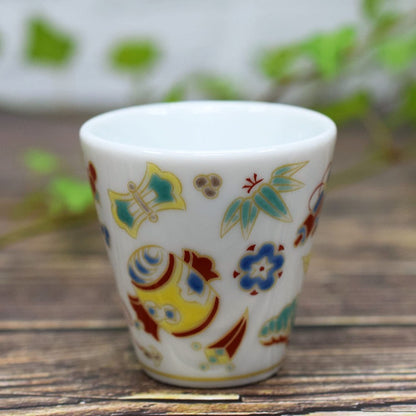 Waza no Kura Lucky Sake Cup - Kutani Ware, Traditional Japanese Sake Server, Tokkuri Style, Handmade Ceramic, Fortune Design, Authentic Japanese Tableware, Perfect for Sake Enjoyment.