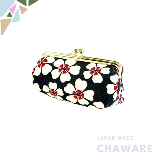 Japanese Traditional Fabric Makeup Pouch with Frame Closure